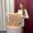 Сердце из роз в коробке