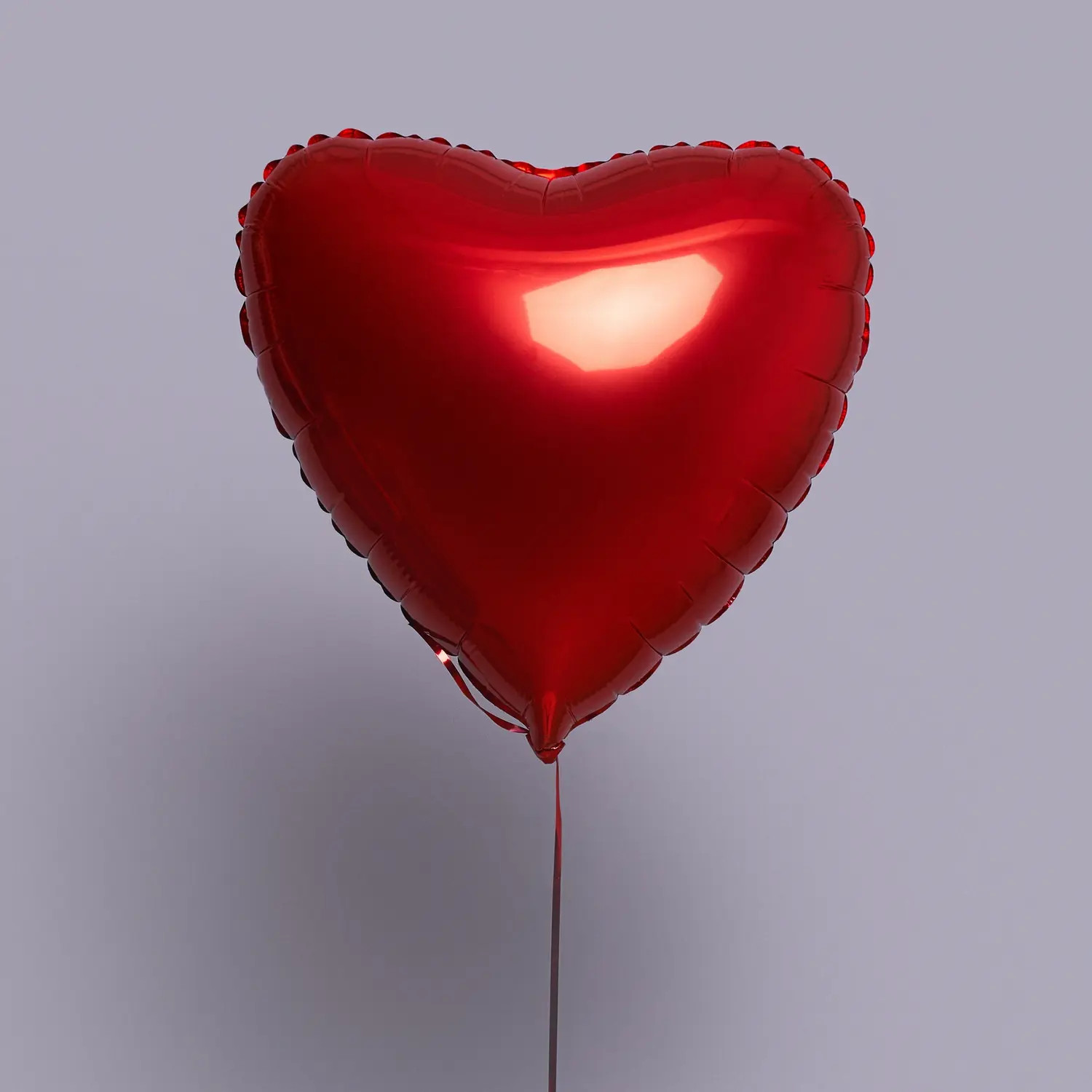 "Red heart" foil balloon with helium